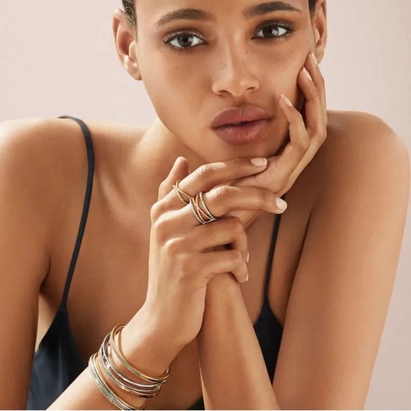 MICHAEL KORS
Precious Metal-Plated Sterling Silver Pavé Logo Bangle - Picture 2 of 4